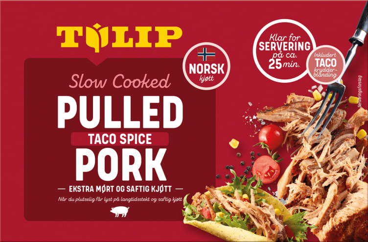 Pulled Pork Taco Langtidskokt 525g Tulip