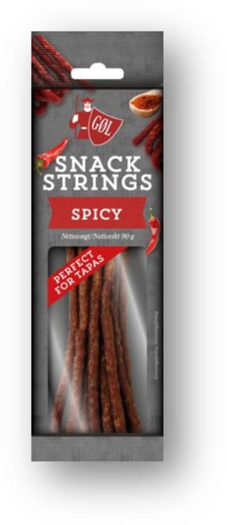Salami Snacks Spicy Strings 90g Gøl