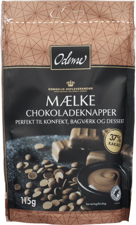 Sjokoladeknapper Melkesjokolade 115g Odense