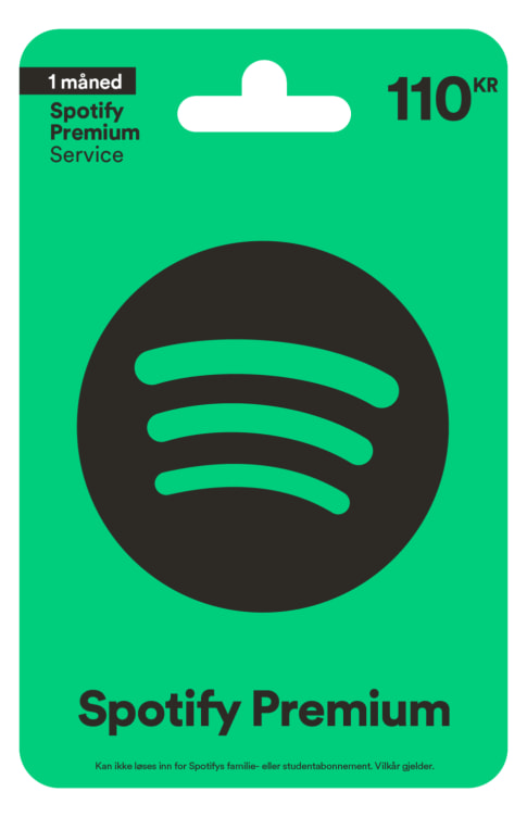 Spotify Gavekort Kr 110 Norway