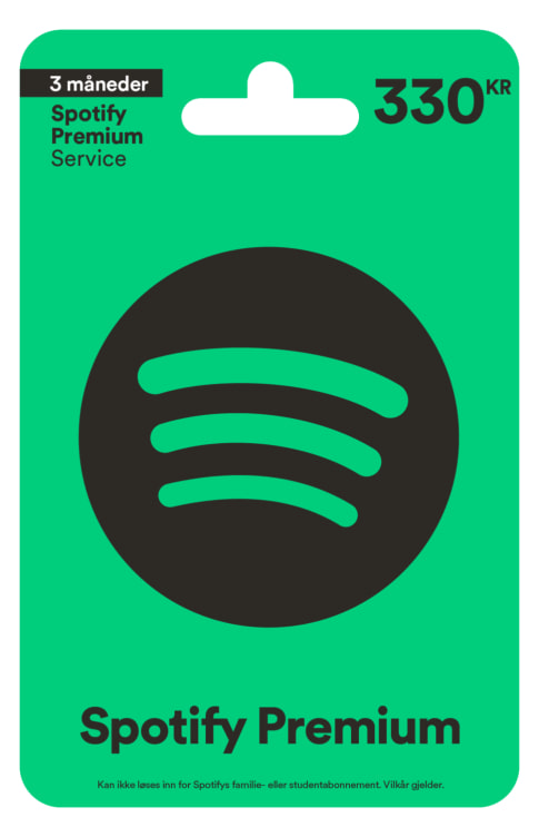 Spotify Gavekort Kr 330 Norway