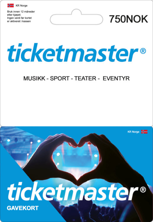 Ticketmaster Gavekort Kr 750