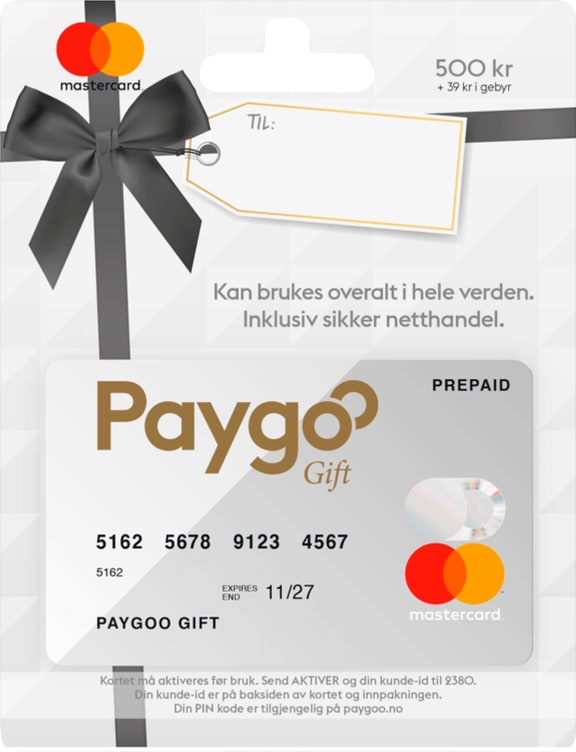Paygoo Gavekort Kr 500