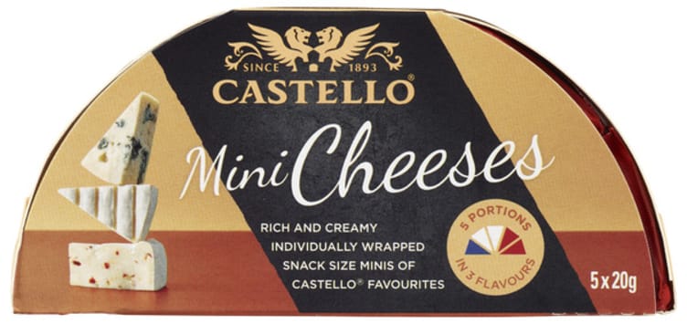 Mini Cheeses 5x20g Castello