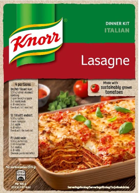 Bilde av Lasagne 262g Knorr