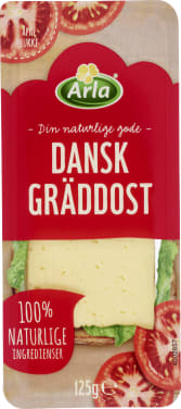 Dansk Greddost skivet 125g Arla