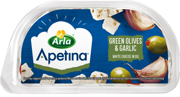 Apetina Snack Hvitløk/Oliven 100g Arla