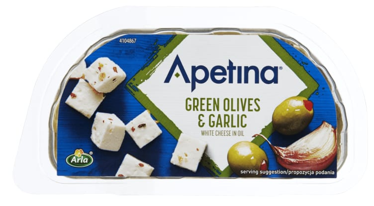 Apetina Snack Hvitløk/Oliven 100g Arla