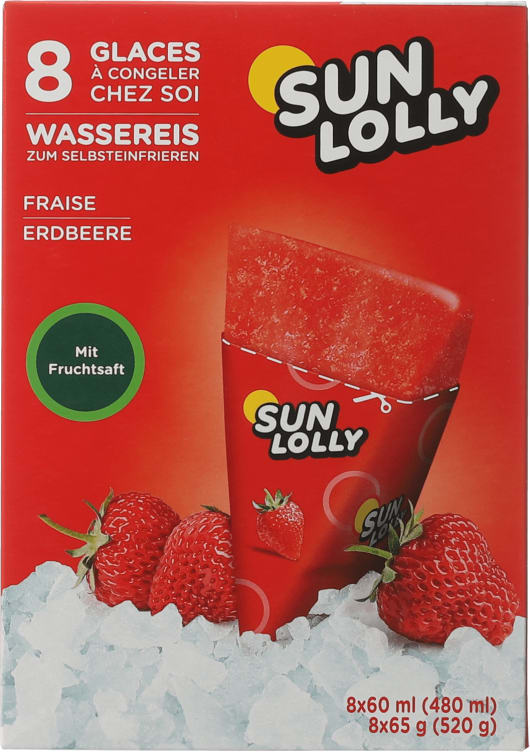 Sun Lolly Strawberry 8stk