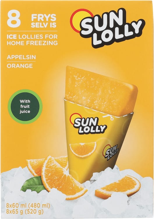 Sun Lolly Orange 8stk