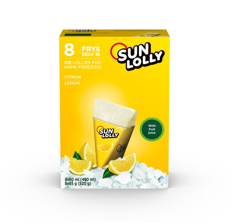 Sun Lolly Lemon 8stk