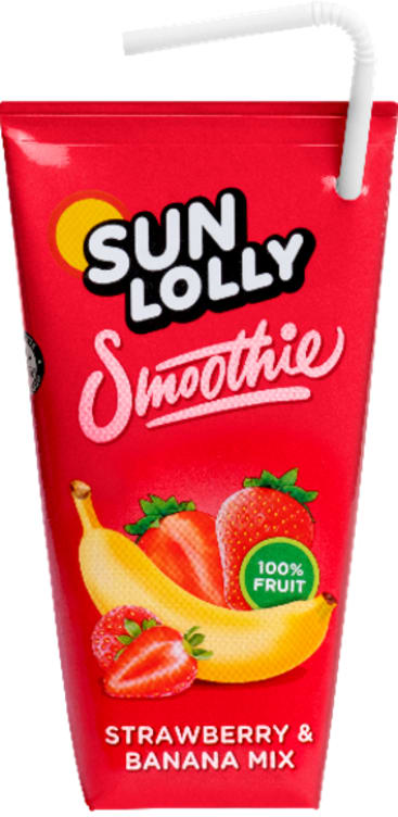 Sun Lolly Smoothie Banan/Strawberry 4x180ml