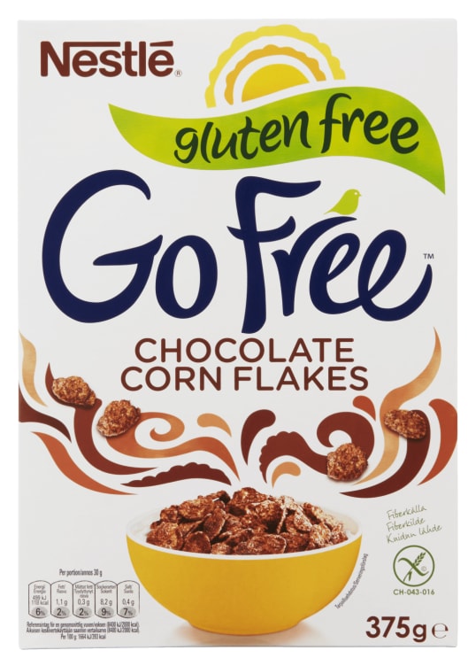 Corn Flakes Sjokolade glutenfri 375g Go Free