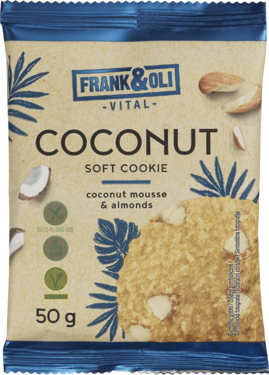 Coconut Frank&Oli Soft Cookies glutenfri 50g