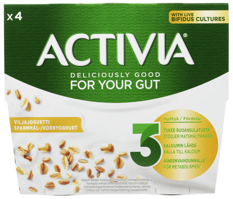 Bilde av Activia Yoghurt Korn 4x125g