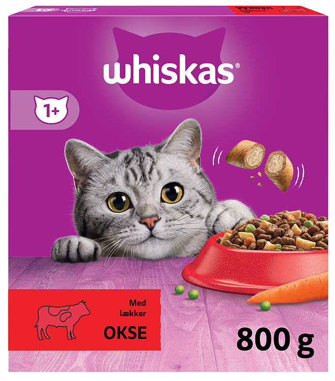 Whiskas Oksekjøtt 1+ 800g