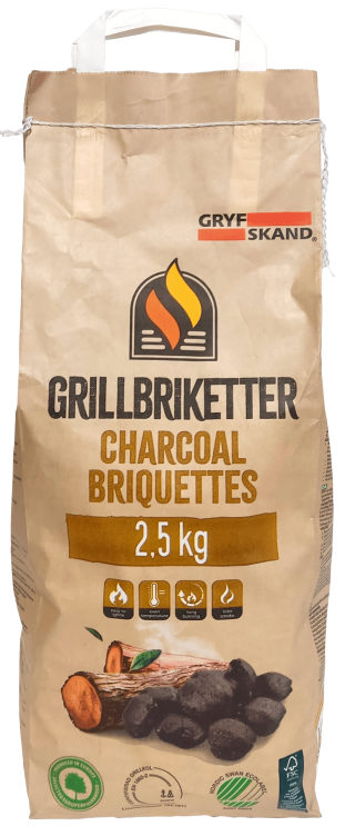 Grillbriketter 2,5kg Gryfskand