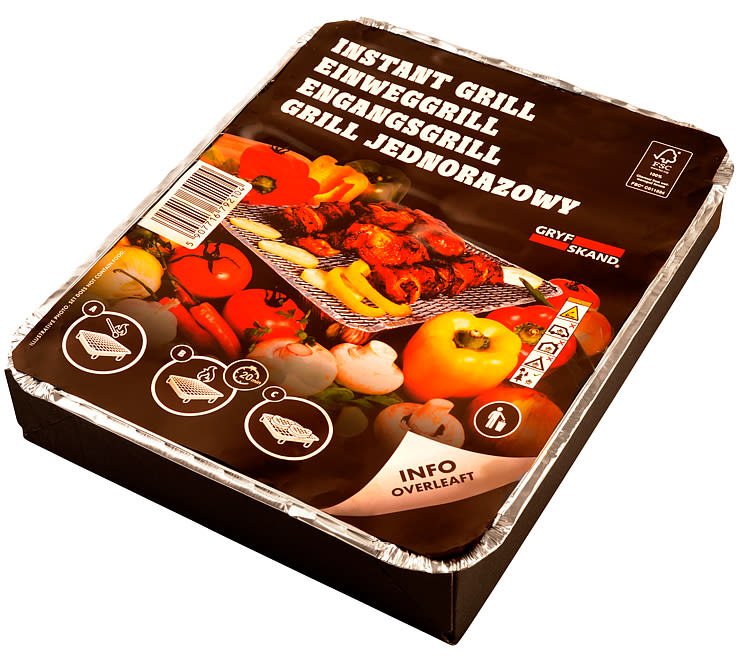 Engangsgrill 1stk Gryfskand