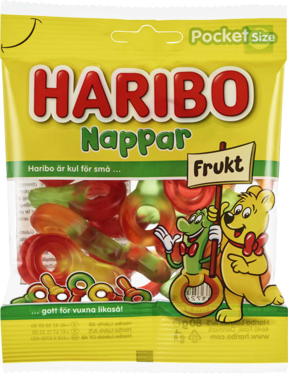 Bilde av Nappar Fruit 80g Haribo