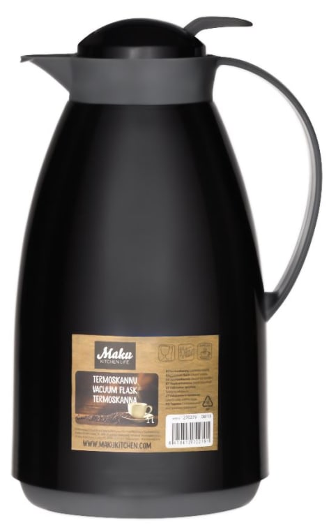 Termokanne Sort/Hvit 1l Maku