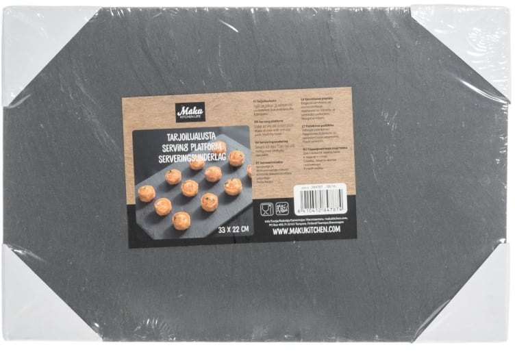 Skiferplate Sort 33x22cm Maku