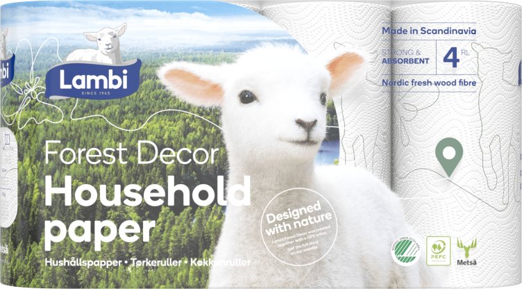 Tørkerull 4pk Decor Lambi