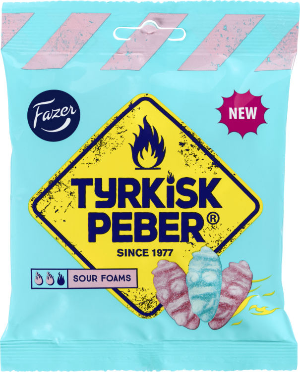 Tyrkisk Peber Sour Foams 80g Fazer