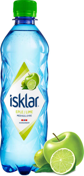 Isklar Sparkling Eple&Lime 0,46l flaske