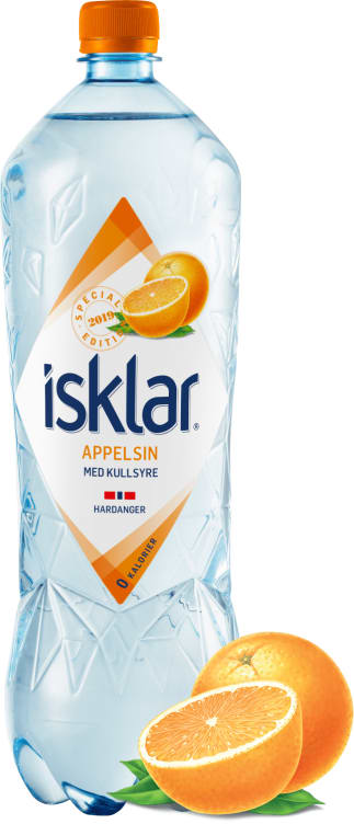 Isklar Sparkling Appelsin 1,5l flaske