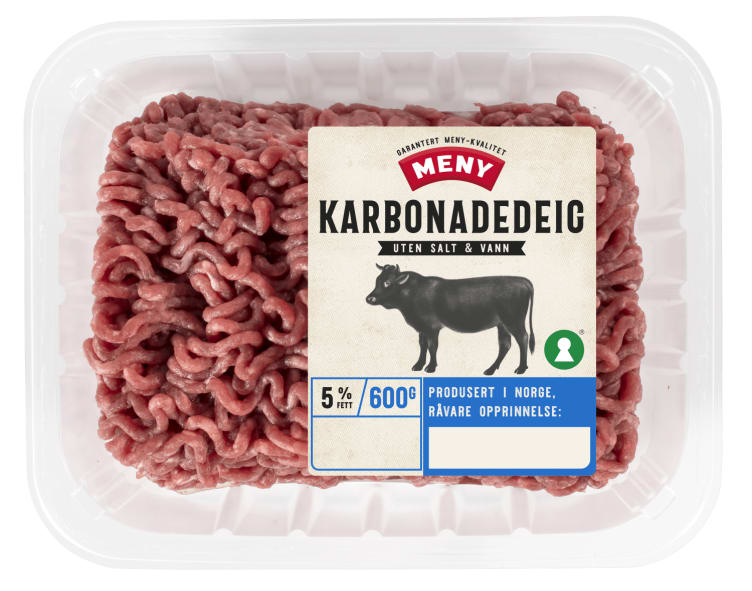 Karbonadedeig 5% u/Salt og Vann 600g Meny