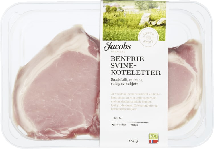 Bilde av Svinekotelett Benfri 2pk Jacobs