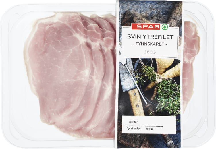 Bilde av Svin Ytrefilet Tynne skiver 380g Spar