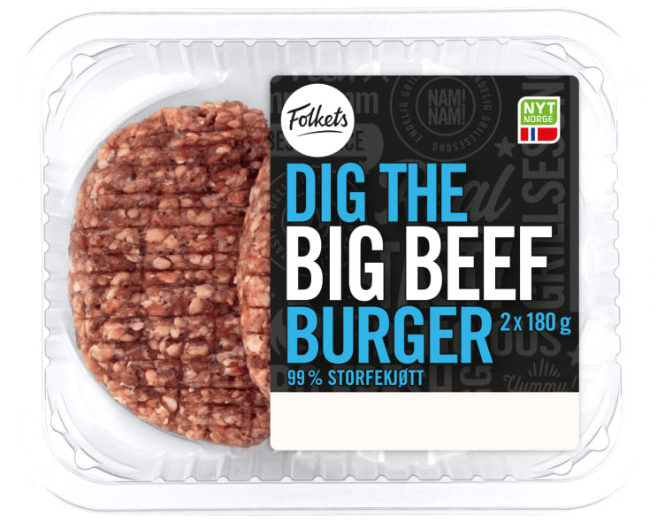 Burger Big Beef 2x180g Folkets