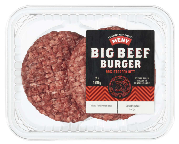 Product Image for Burger Big Beef 2x180g Meny