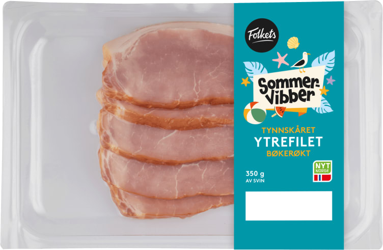 Svin Ytrefilet Bøkerøkt Skåret 350g Sommervibber