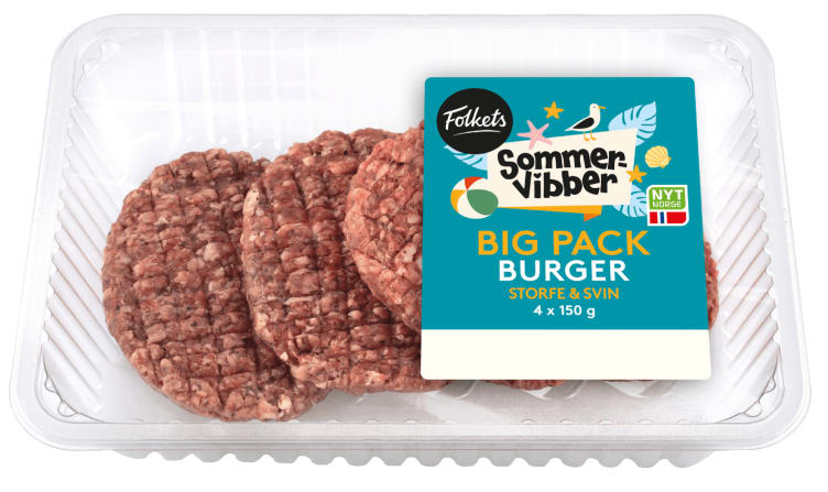 Burger Big Pack 4stk 600g Sommervibber