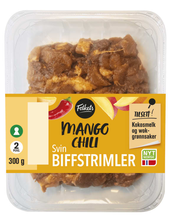 Svin Biffstrimler Mango Chili 300g Folkets