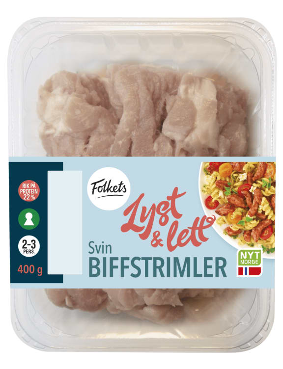 Svin Biffstrimler 400g