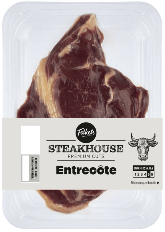 Storfe Entrecôte Ca300g Folkets