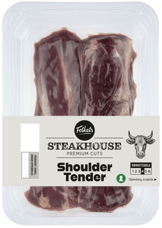 Storfe Shoulder Tender Ca350g Folkets