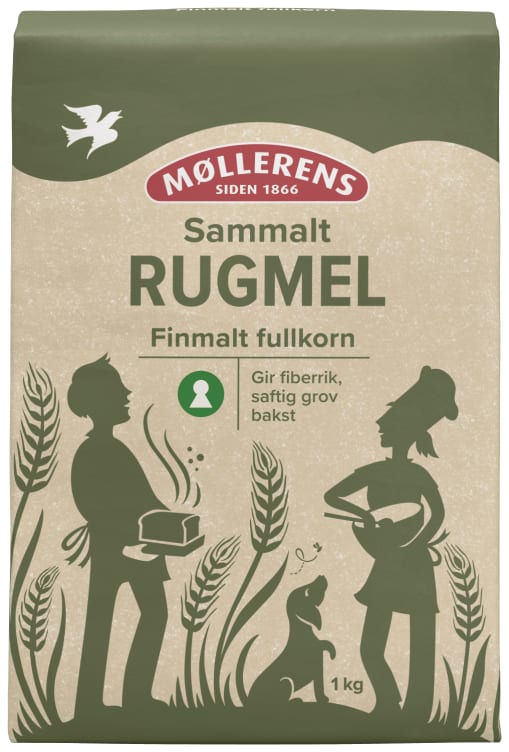 Rug Sammalt Fin 1kg Møllerens