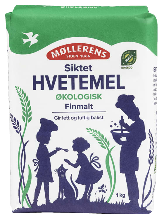 Bilde av Hvetemel Siktet Økologisk 1kg Møllerens