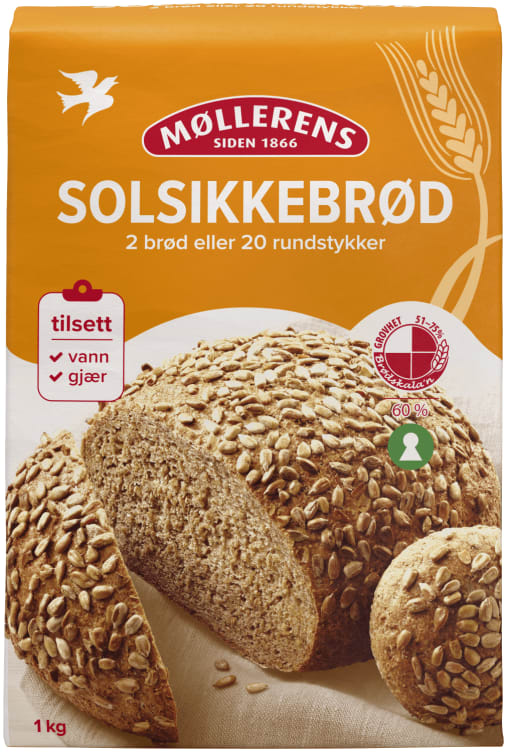 Solsikkebrød Melmiks 1kg Møllerens