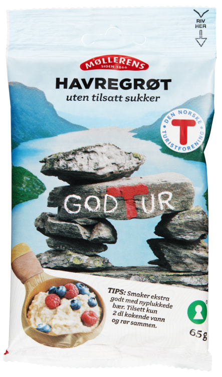 Havregrøt u/Sukker God Tur 65g Møllerens