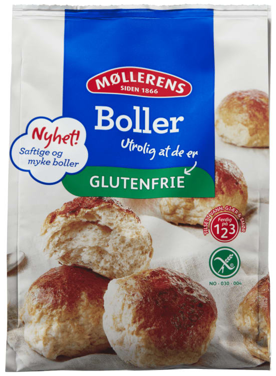 Boller Bakemix Gl.Fri 525g Møllerens