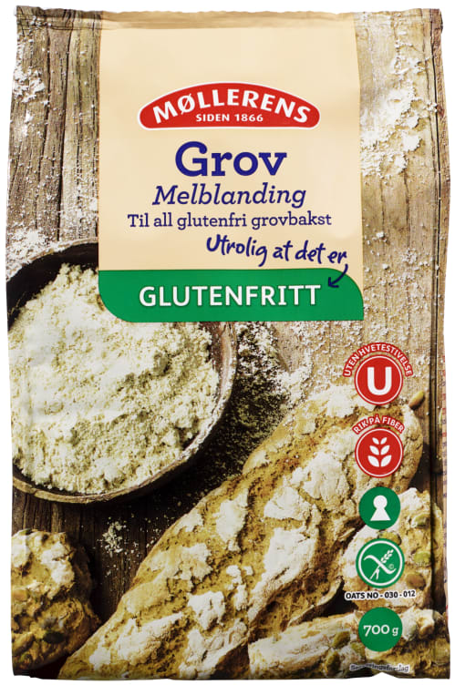 Melblanding Grov glutenfri 700g Møllerens