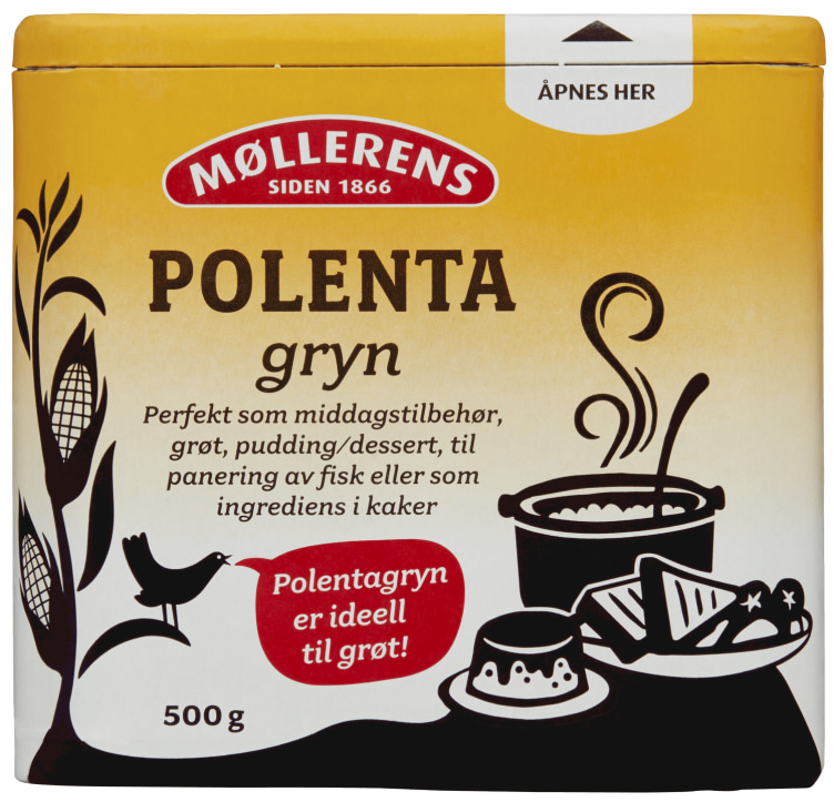 Polentagryn 500g boks Møllerens