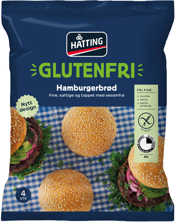 Hatting Hamburgerbrød Glutenfri 320g