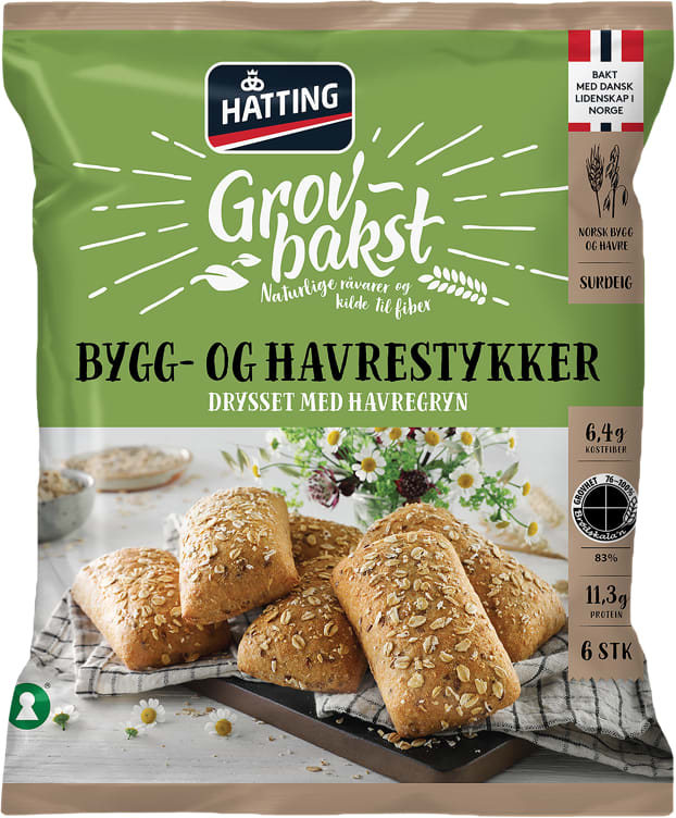 Bygg -Og Havre Stykker 70gx6stk