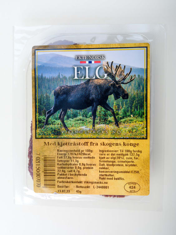 Elgpølse 45g Vikingsnacks